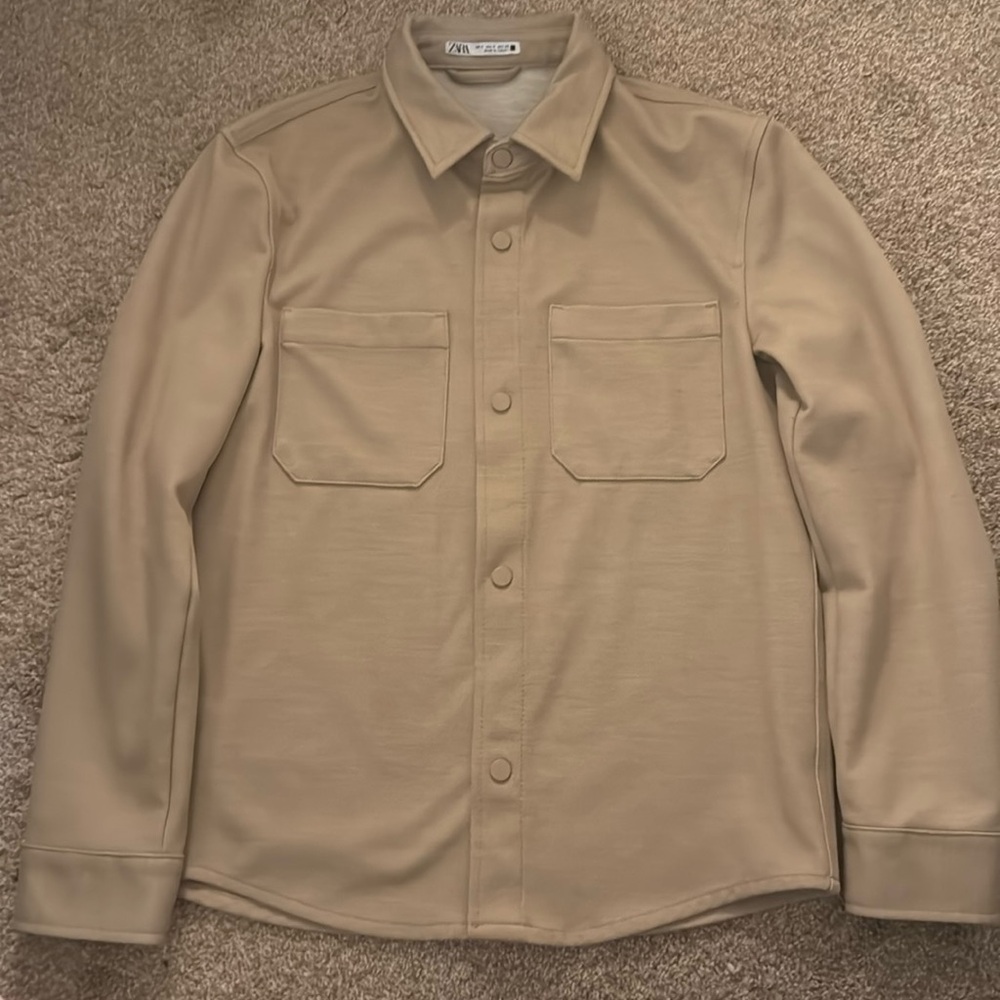 Zara button canvas coat